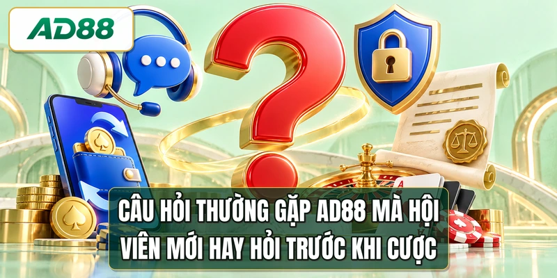 Câu hỏi thường gặp AD88 mà hội viên mới hay hỏi trước khi cược