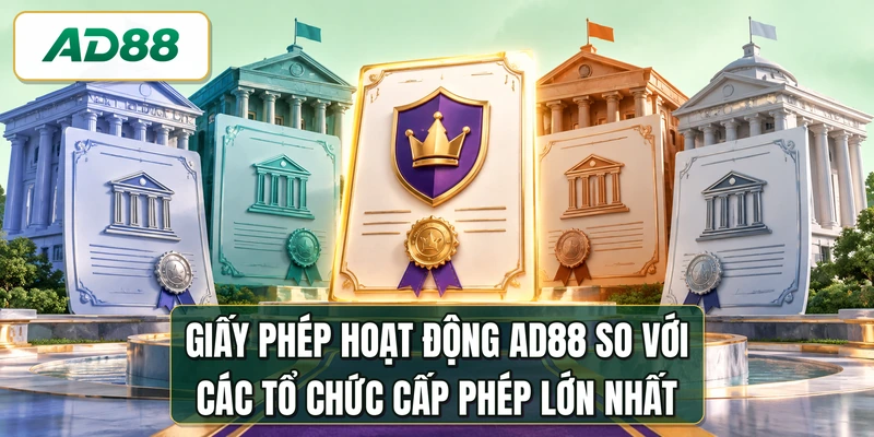 Giấy phép hoạt động AD88 so với các tổ chức cấp phép lớn nhất