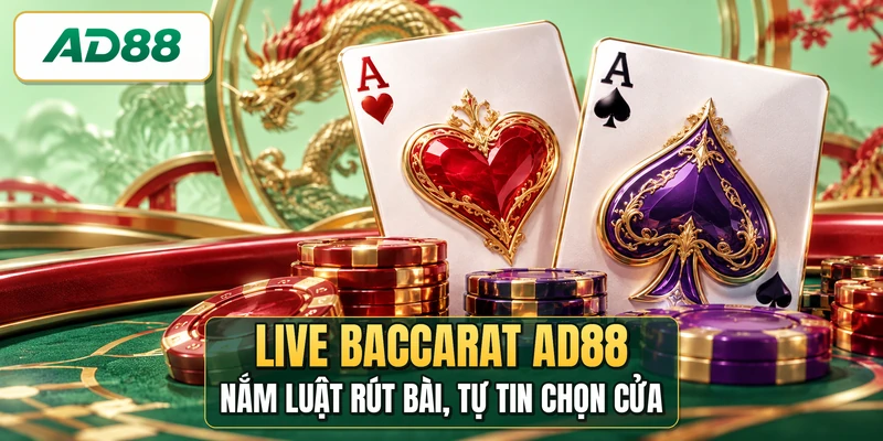 Live Baccarat AD88 - Nắm Luật Rút Bài, Tự Tin Chọn Cửa