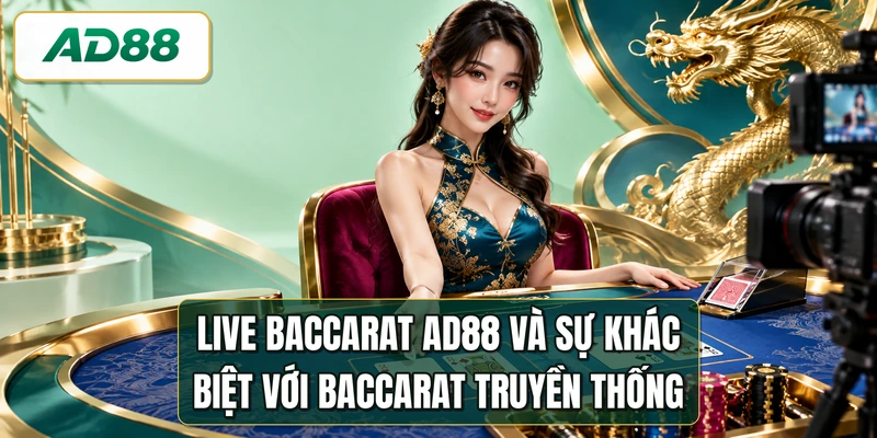 Live baccarat AD88 và sự khác biệt với baccarat truyền thống