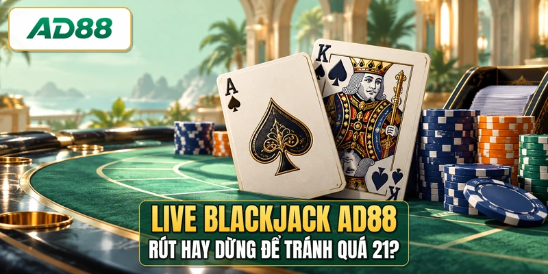 Live Blackjack AD88 - Rút Hay Dừng Để Tránh Quá 21?