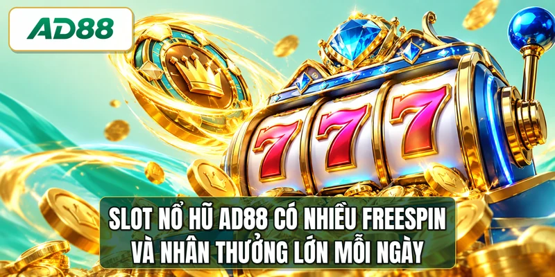 Slot nổ hũ AD88 có nhiều freespin và nhân thưởng lớn mỗi ngày